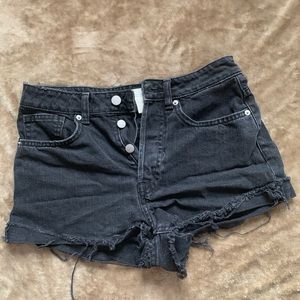 Black H&M Distressed Jean Short Shorts
